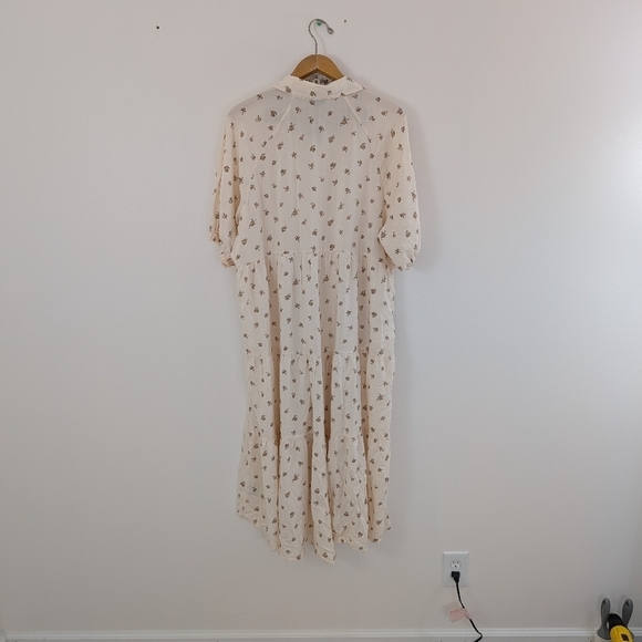 torrid Dresses & Skirts - Torrid Dress Women's 1X White Cream Floral Shirtdress Maxi Challis Hi Low Tier